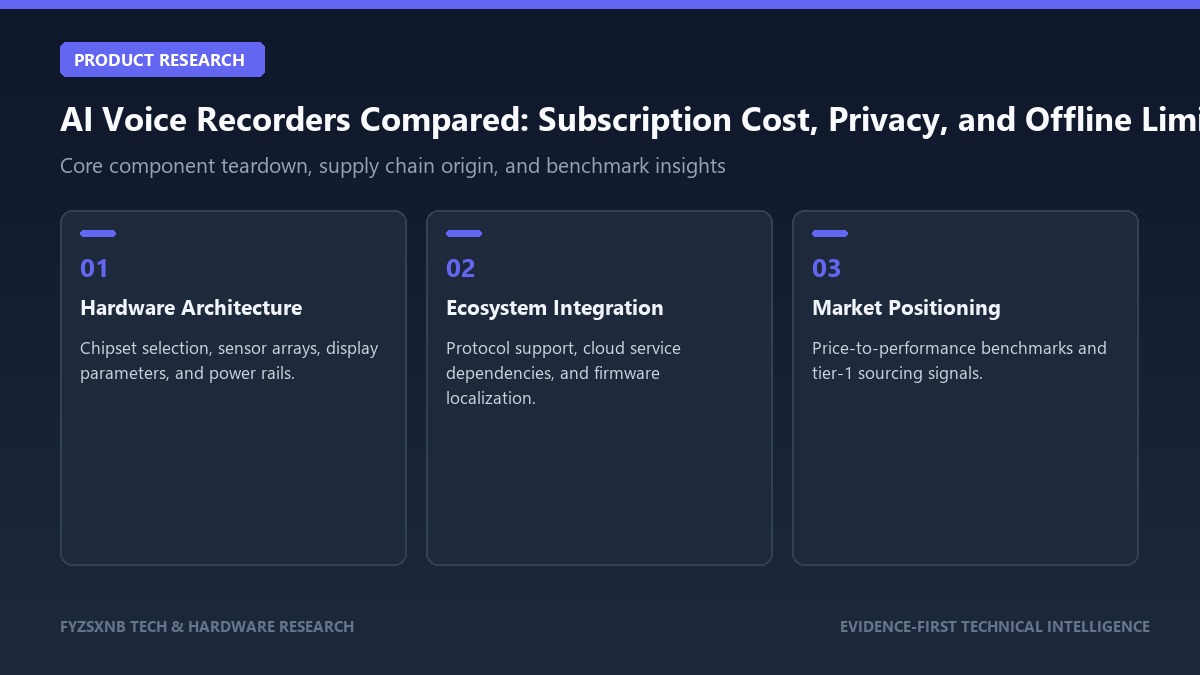 AI Voice Recorders Compared: Subscription Cost, Privacy, and Offline Limits hardware teardown and analysis