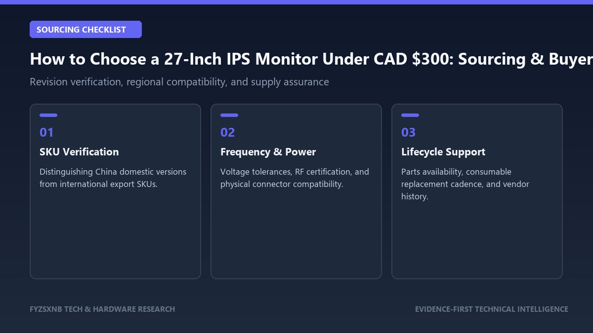How to Choose a 27-Inch IPS Monitor Under CAD $300 sourcing checklist and verification guide