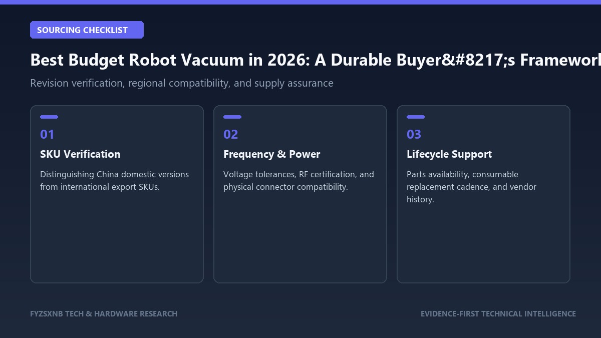 Best Budget Robot Vacuum in 2026: A Durable Buyer’s Framework sourcing checklist and verification guide