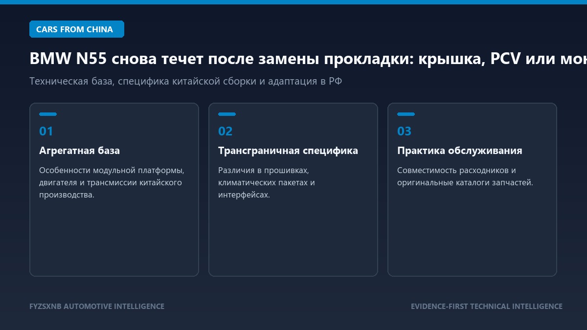 BMW N55 снова течет после замены прокладки: крышка, PCV или монтаж? обзор и технические параметры