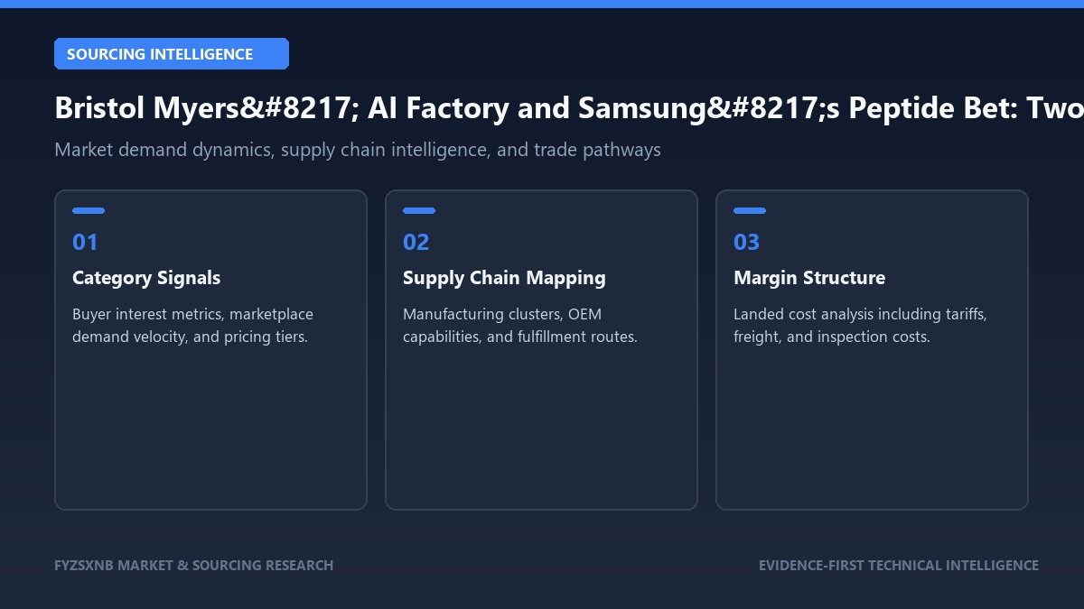 Bristol Myers’ AI Factory and Samsung’s Peptide Bet: Two Pharma Signals sourcing intelligence and market signals
