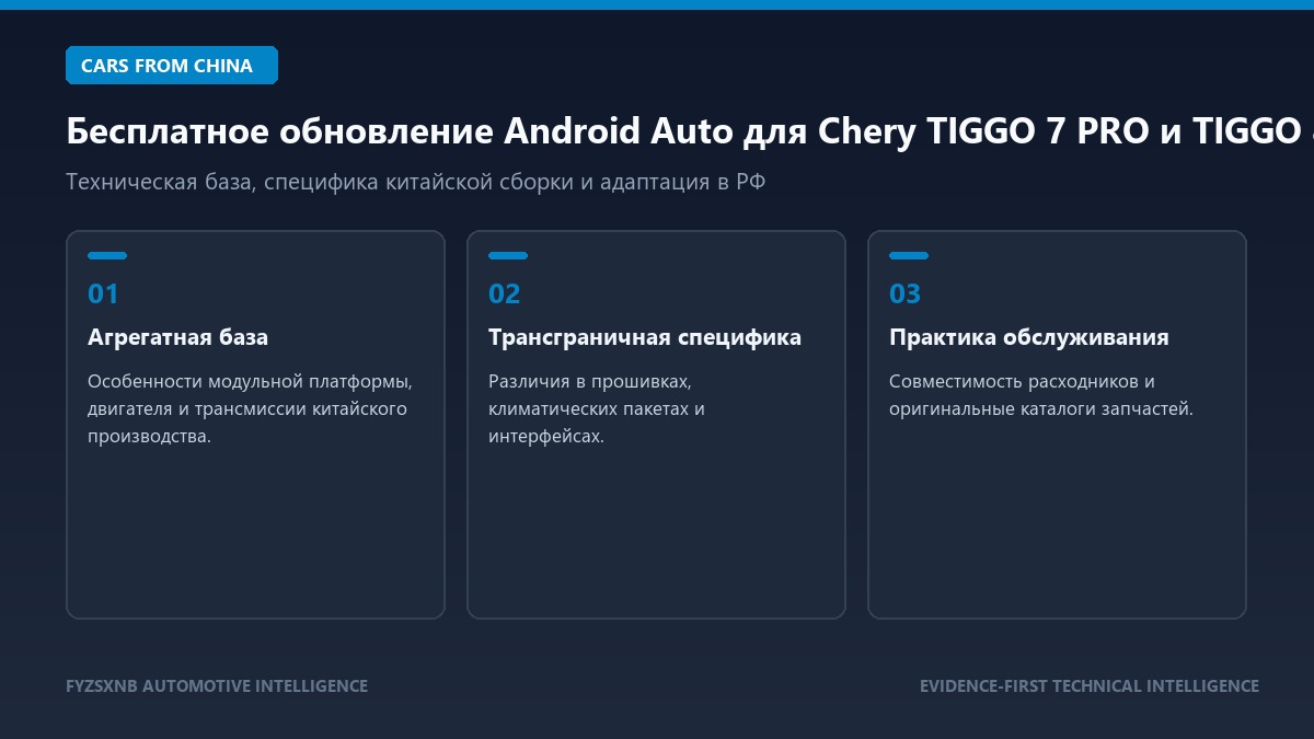 Бесплатное обновление Android Auto для Chery TIGGO 7 PRO и TIGGO 8 PRO: проверка доступности по комплектации обзор и технические параметры