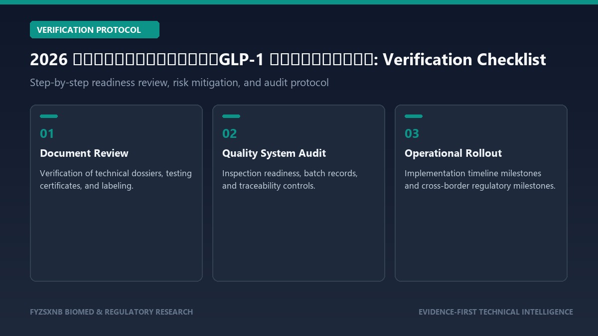 2026 中国西药出口拆解:制剂增长、GLP-1 原料药与新兴市场机会 verification and audit protocol