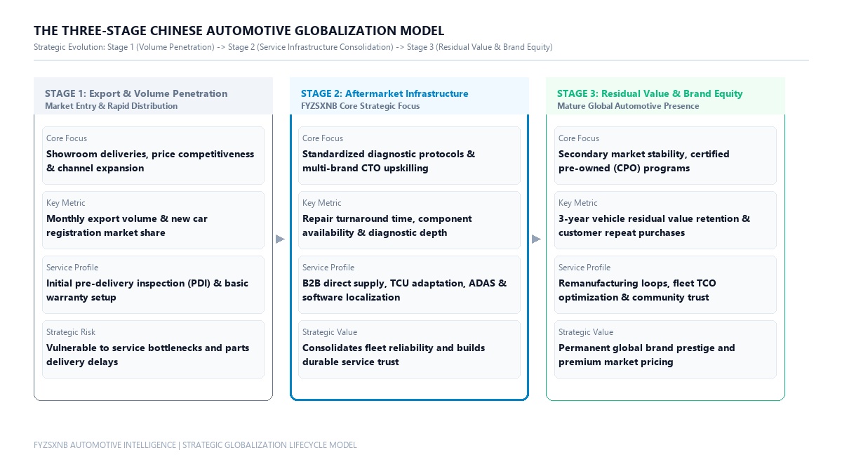 The Three-Stage Chinese Automotive Globalization Model