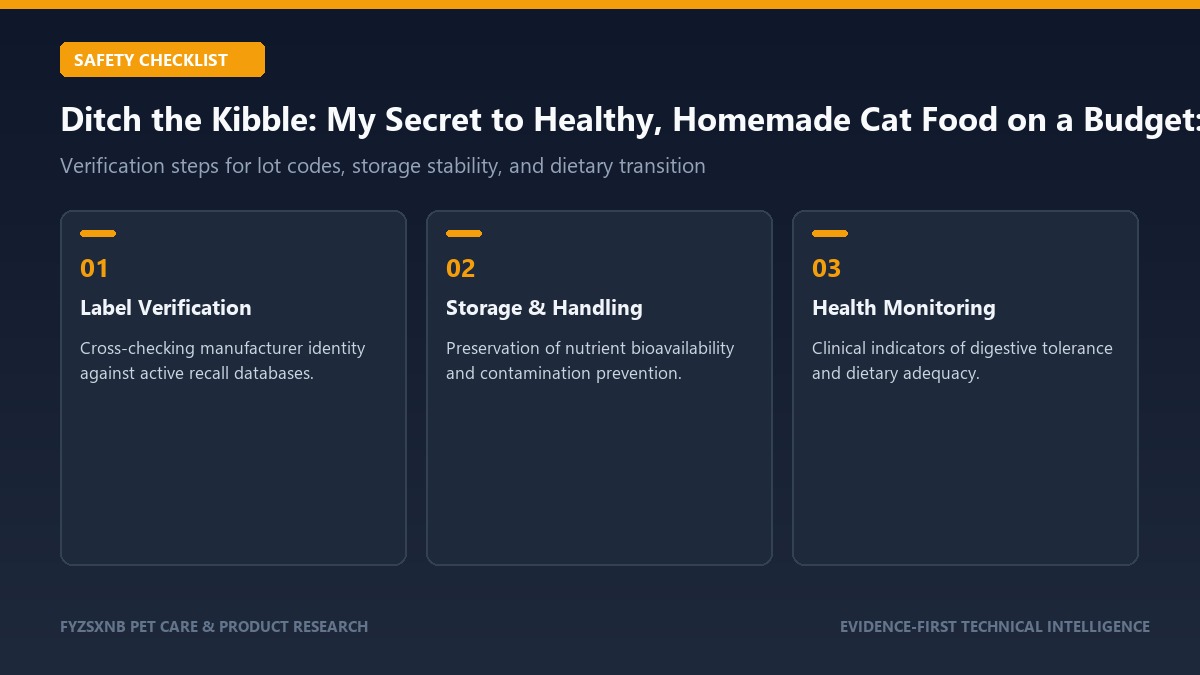 Ditch the Kibble: My Secret to Healthy, Homemade Cat Food on a Budget buyer safety checklist