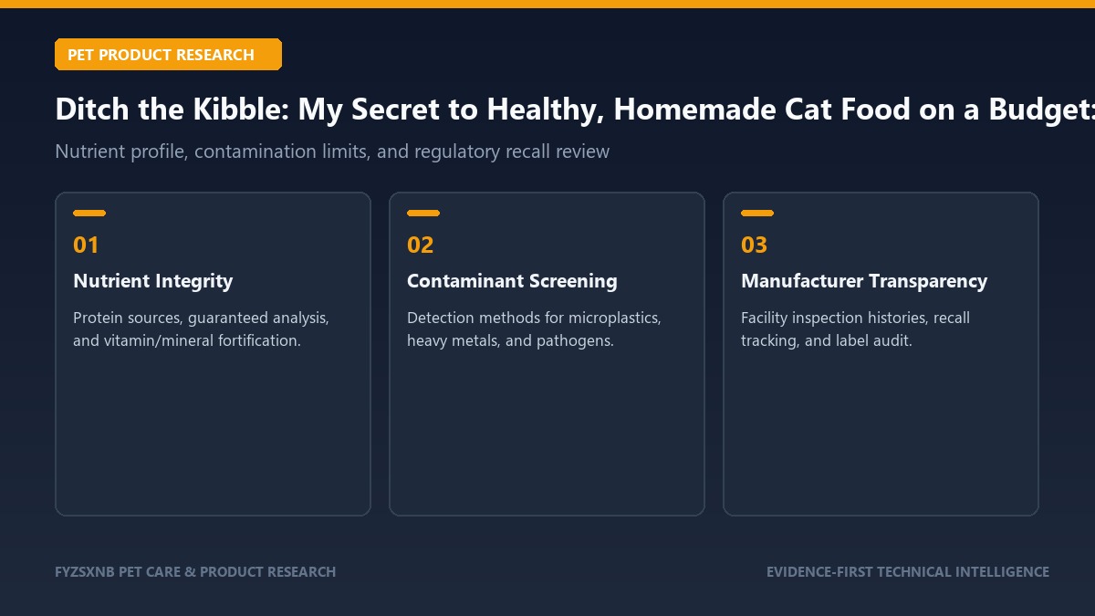 Ditch the Kibble: My Secret to Healthy, Homemade Cat Food on a Budget safety and nutritional analysis