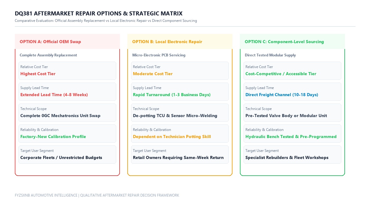 DQ381 Aftermarket Repair Options and Strategic Decision Matrix