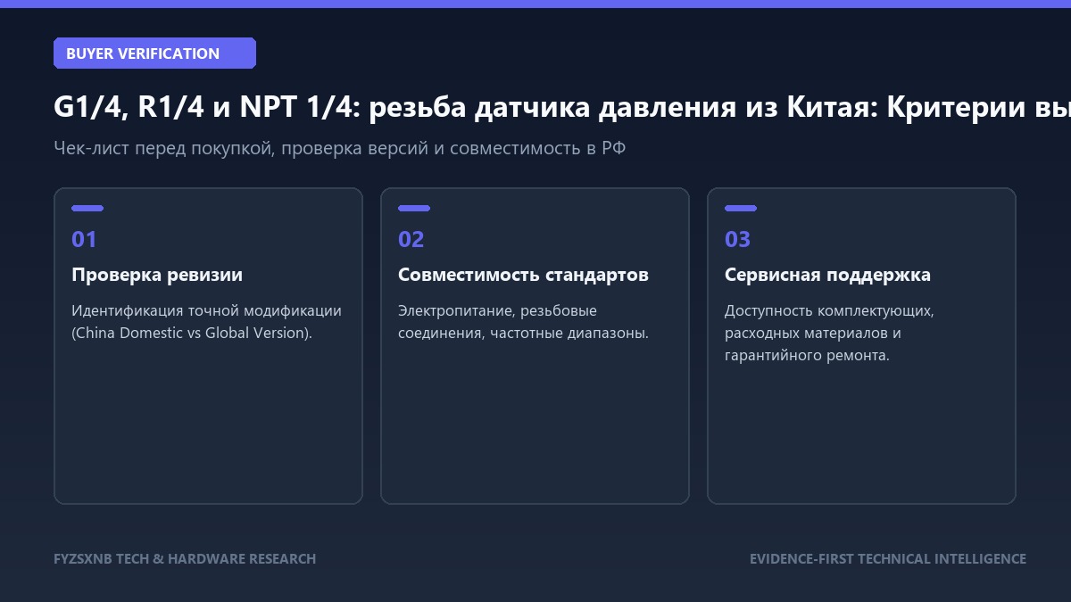G1/4, R1/4 и NPT 1/4: резьба датчика давления из Китая руководство по выбору и проверке