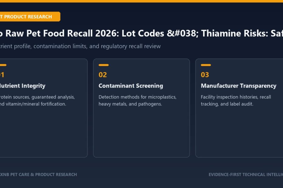 Go Raw Pet Food Recall 2026: Lot Codes & Thiamine Risks safety and nutritional analysis