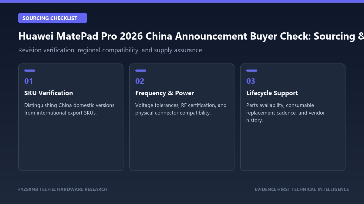 Huawei MatePad Pro 2026 China Announcement Buyer Check sourcing checklist and verification guide