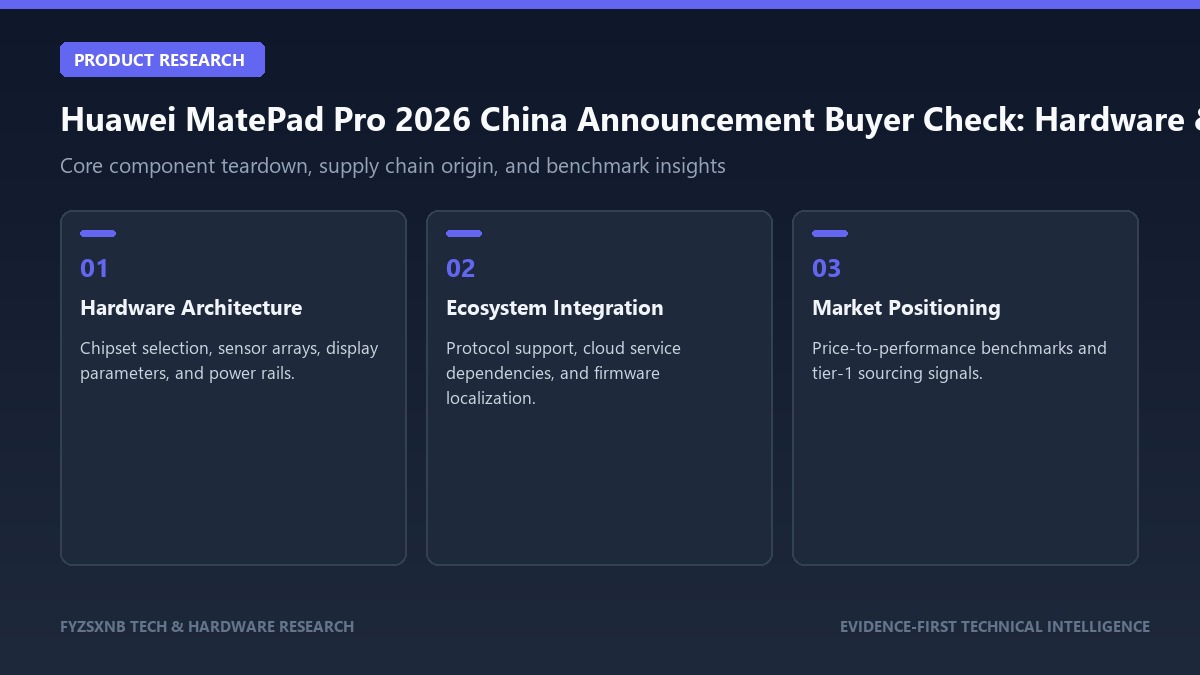 Huawei MatePad Pro 2026 China Announcement Buyer Check hardware teardown and analysis