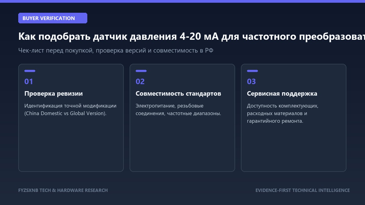 Как подобрать датчик давления 4-20 мА для частотного преобразователя насоса: 7 параметров до покупки руководство по выбору и проверке