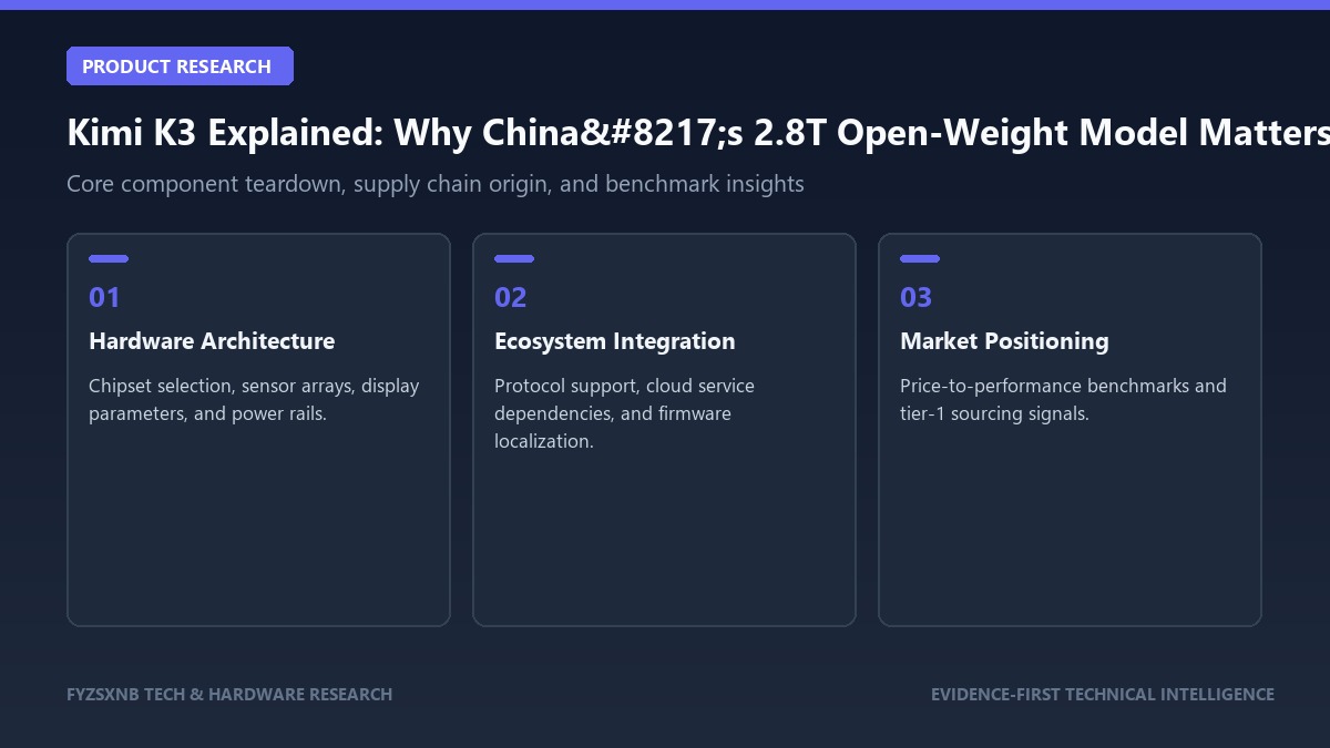 Kimi K3 Explained: Why China’s 2.8T Open-Weight Model Matters hardware teardown and analysis