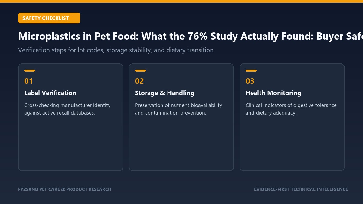 Microplastics in Pet Food: What the 76% Study Actually Found buyer safety checklist