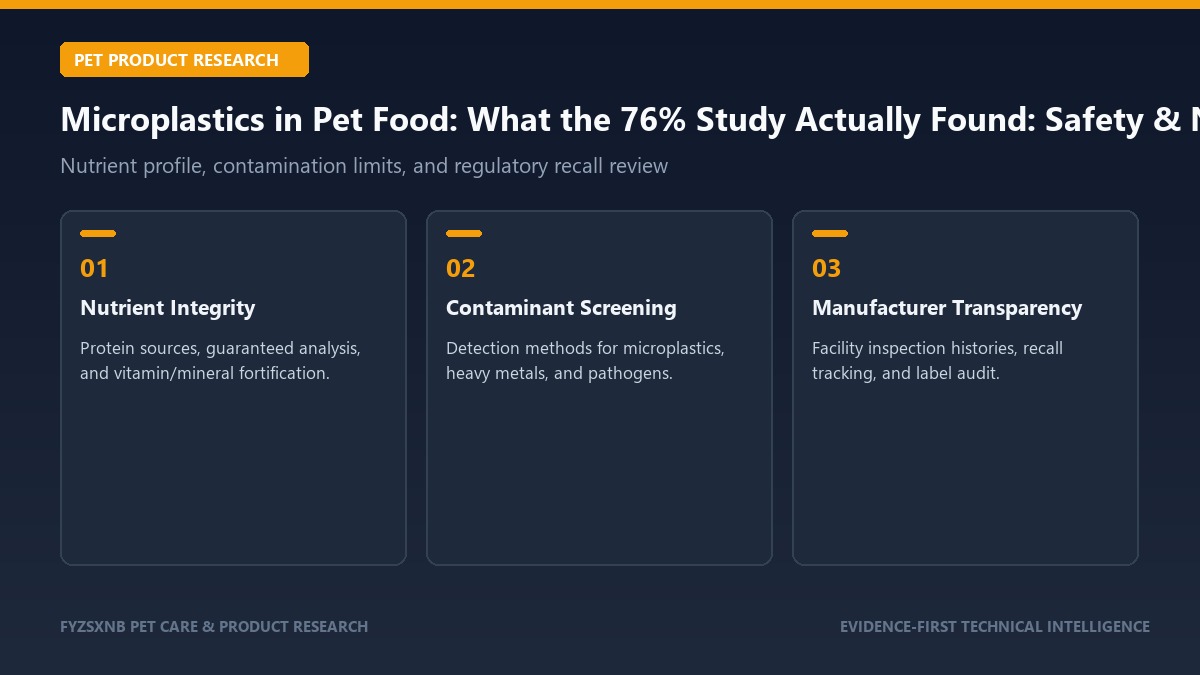 Microplastics in Pet Food: What the 76% Study Actually Found safety and nutritional analysis