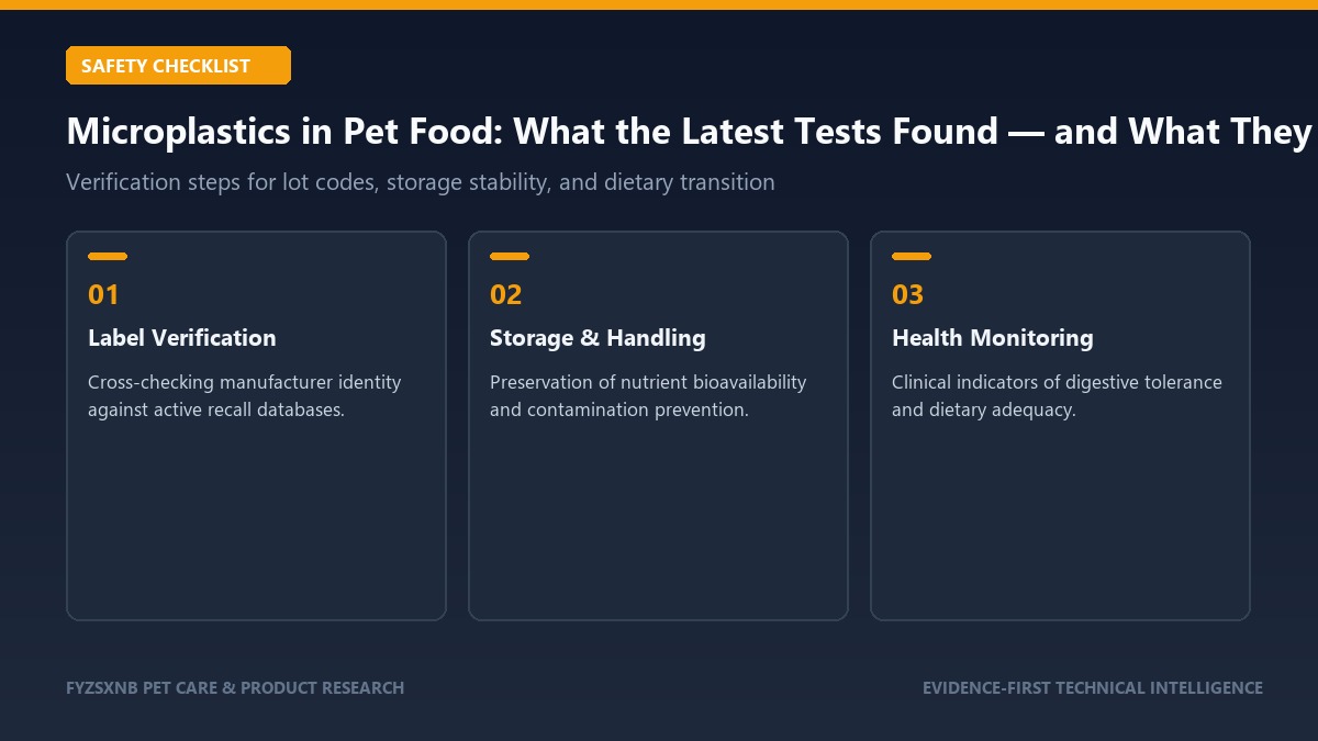Microplastics in Pet Food: What the Latest Tests Found — and What They Did Not buyer safety checklist