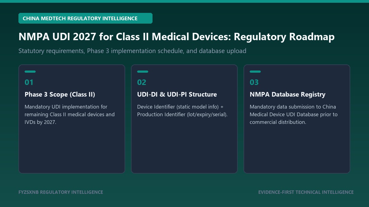 NMPA UDI 2027 Class II Medical Devices implementation roadmap China