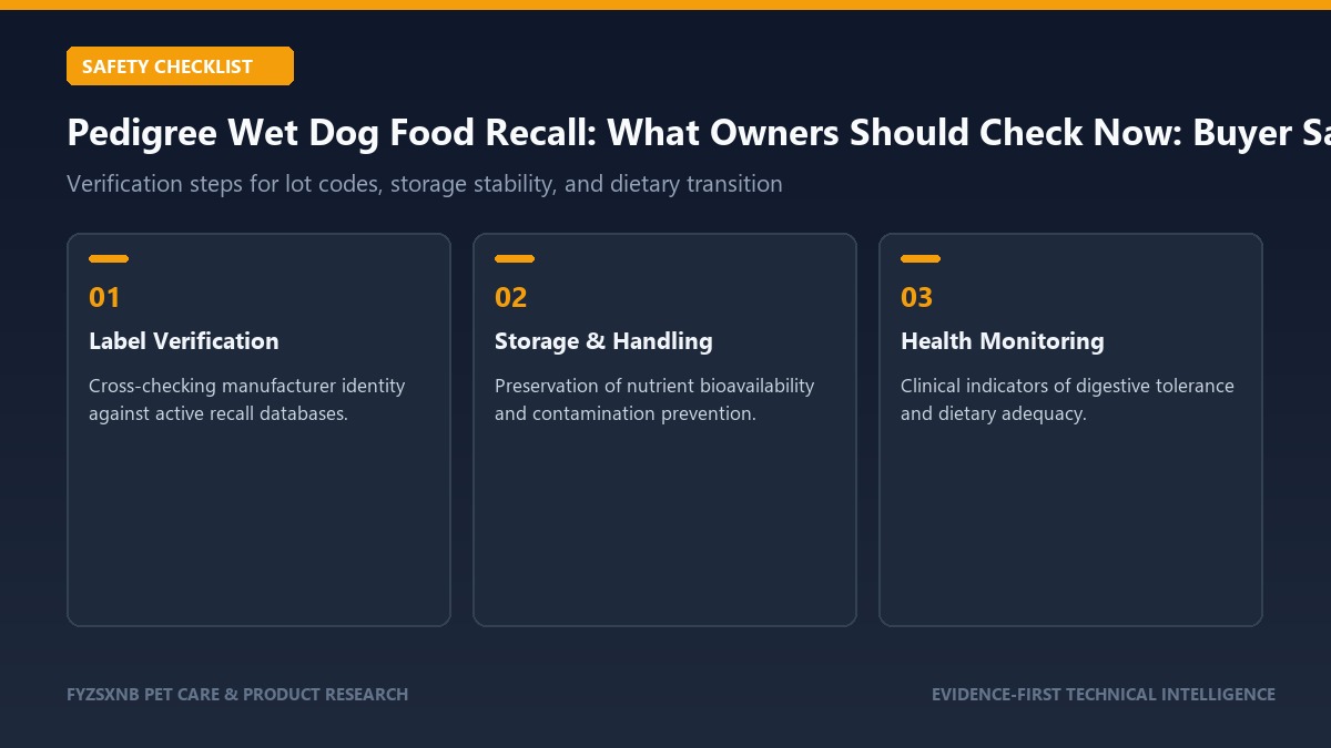 Pedigree Wet Dog Food Recall: What Owners Should Check Now buyer safety checklist