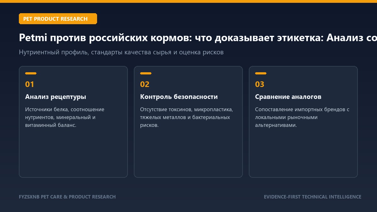 Petmi против российских кормов: что доказывает этикетка анализ качества и состава