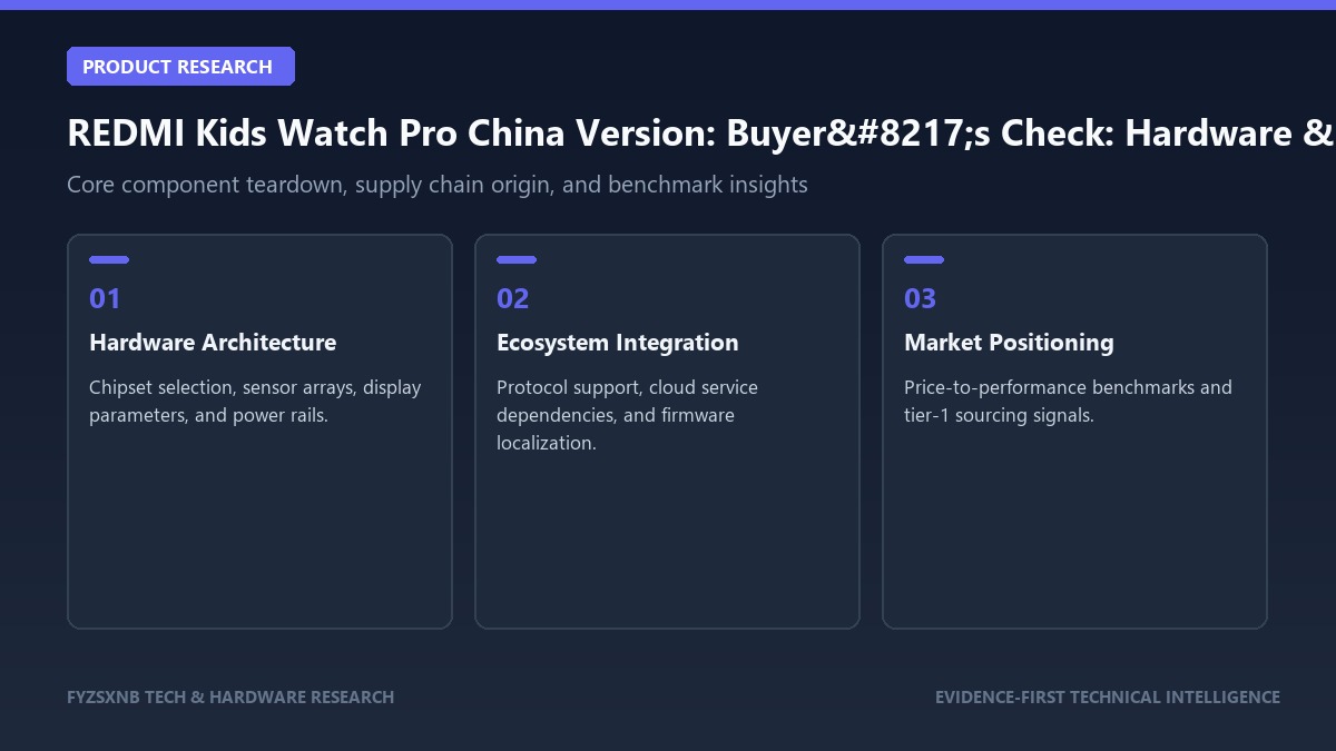 REDMI Kids Watch Pro China Version: Buyer’s Check hardware teardown and analysis