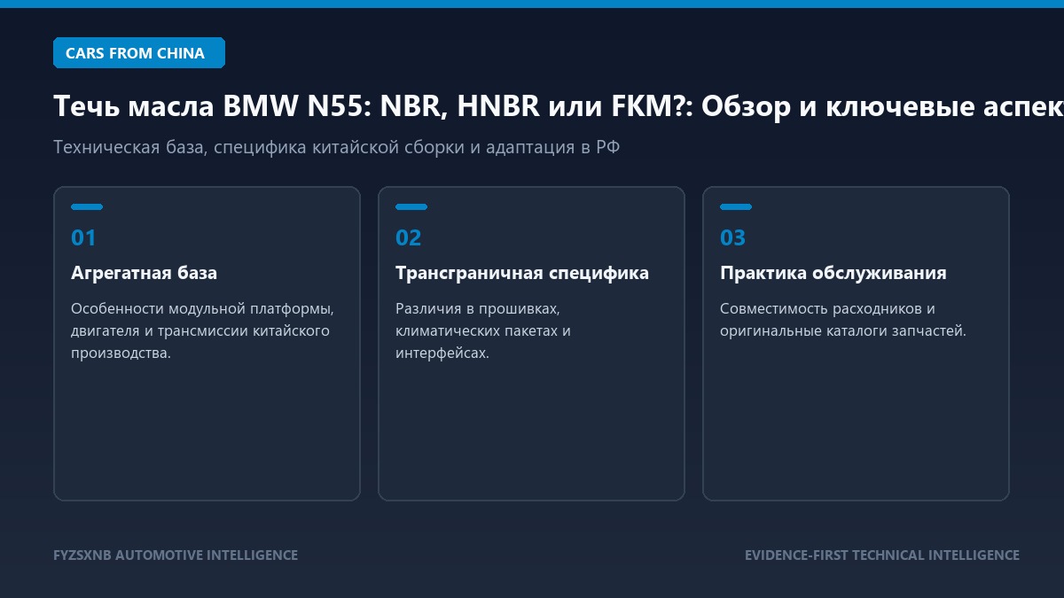 Течь масла BMW N55: NBR, HNBR или FKM? обзор и технические параметры