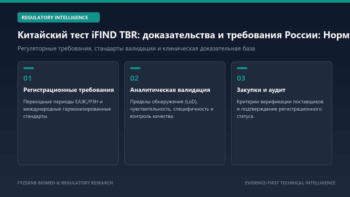 Китайский тест iFIND TBR: доказательства и требования России нормативный анализ и требования