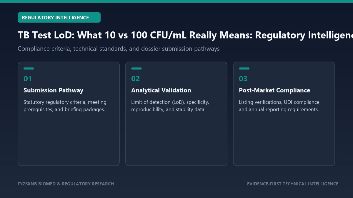 TB Test LoD: What 10 vs 100 CFU/mL Really Means regulatory compliance framework