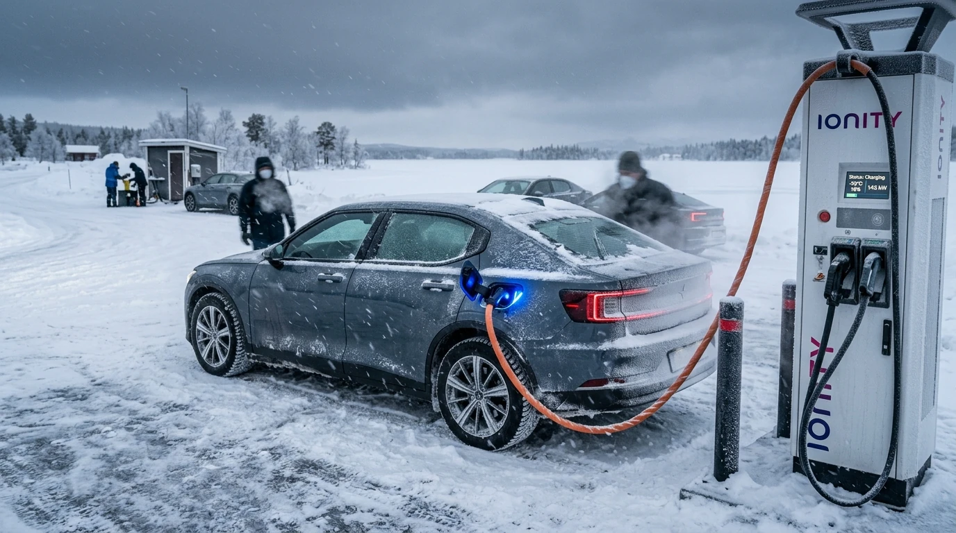 Charging timeline diagram showing 10% to 70% in 5 minutes, 10% to 97% in 9 minutes, and -30°C extreme cold 20% to 97% in 12 minutes.