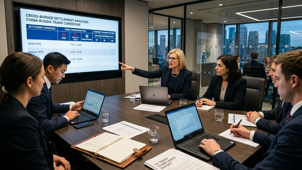 Corporate trade finance directors conducting comparative risk evaluation of China-Russia payment corridors and FX hedging tools.