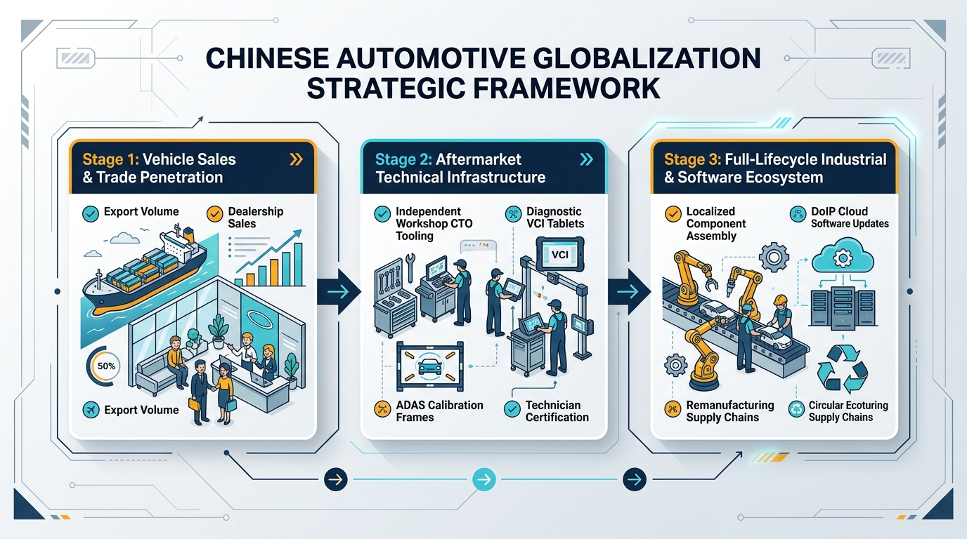 The Three-Stage Chinese Automotive Globalization Strategic Model