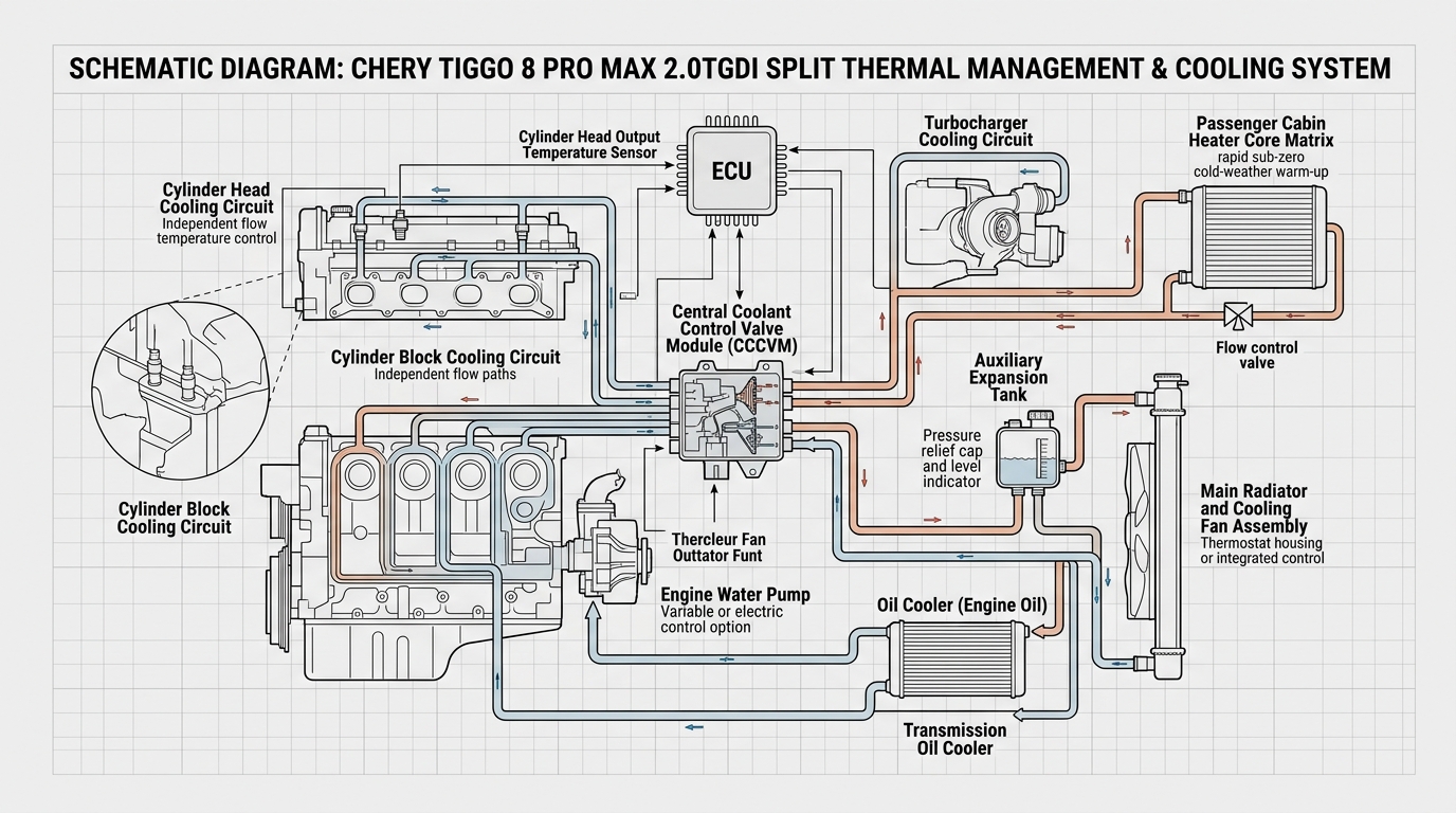 Chinese hybrid DHT and DCT thermal management and electro-hydraulic circuit architecture